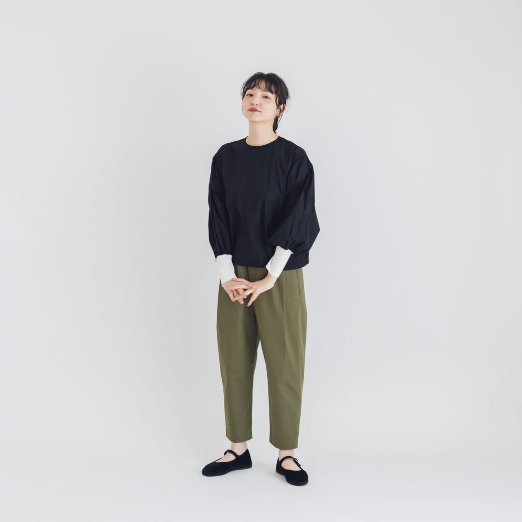 【SALE】Gauze# モダニスト ギャザースリーブ ブラウス