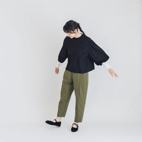 【SALE】Gauze# モダニスト ギャザースリーブ ブラウス