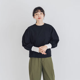 【SALE】Gauze# モダニスト ギャザースリーブ ブラウス