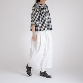 Gauze# ベルスリーブプルオーバー ブラックギンガム