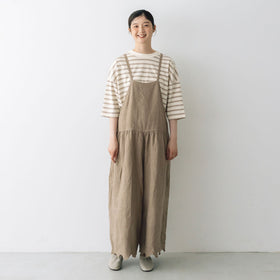 Gauze# スカラップレース トラバイユ サロペット