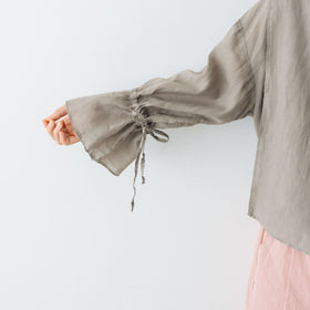 Gauze# キュリアス2wayブラウス フェードグレー