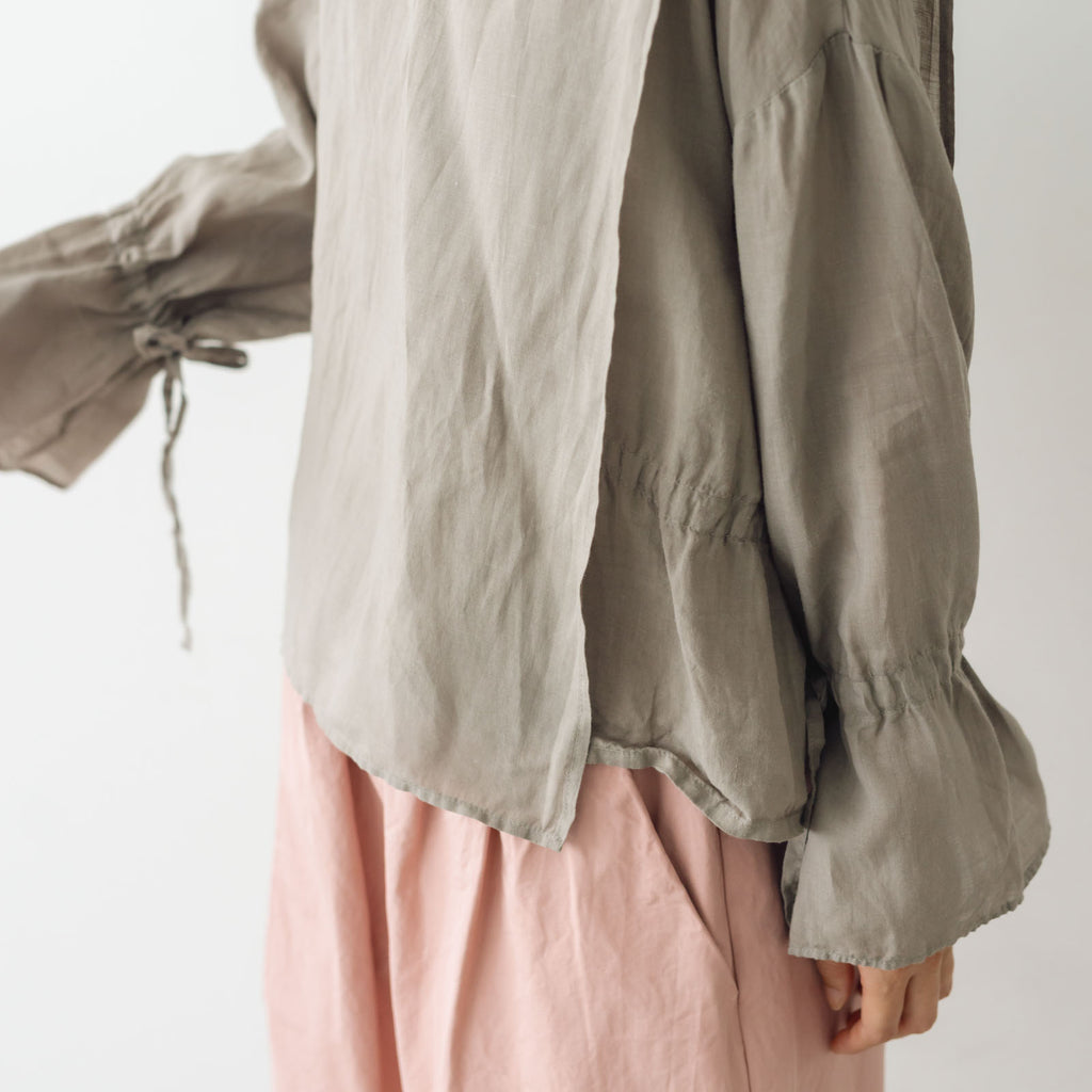 Gauze# キュリアス2wayブラウス フェードグレー