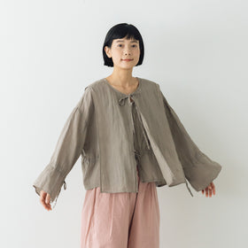 Gauze# キュリアス2wayブラウス フェードグレー