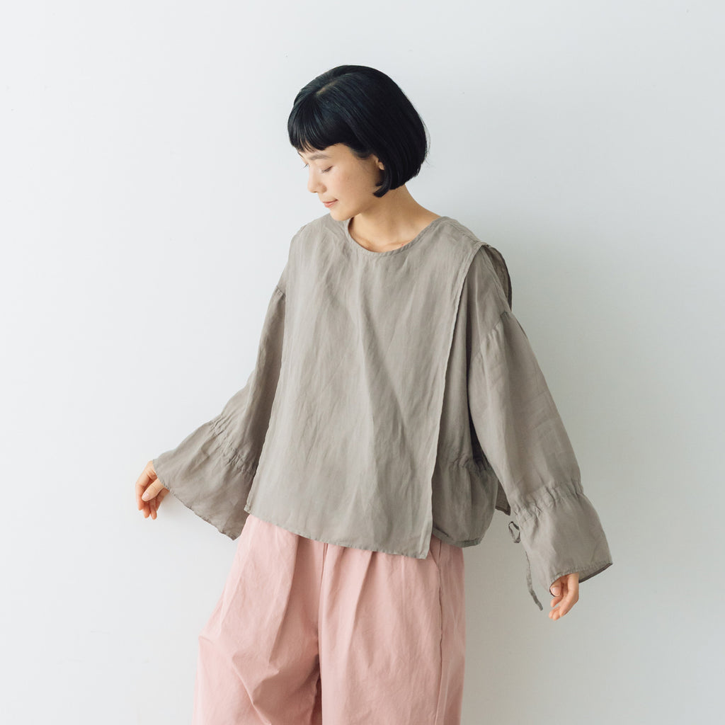 Gauze# キュリアス2wayブラウス フェードグレー