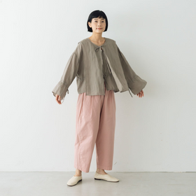 Gauze# キュリアス2wayブラウス フェードグレー