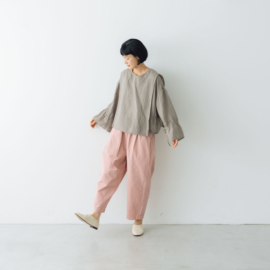 Gauze# キュリアス2wayブラウス フェードグレー