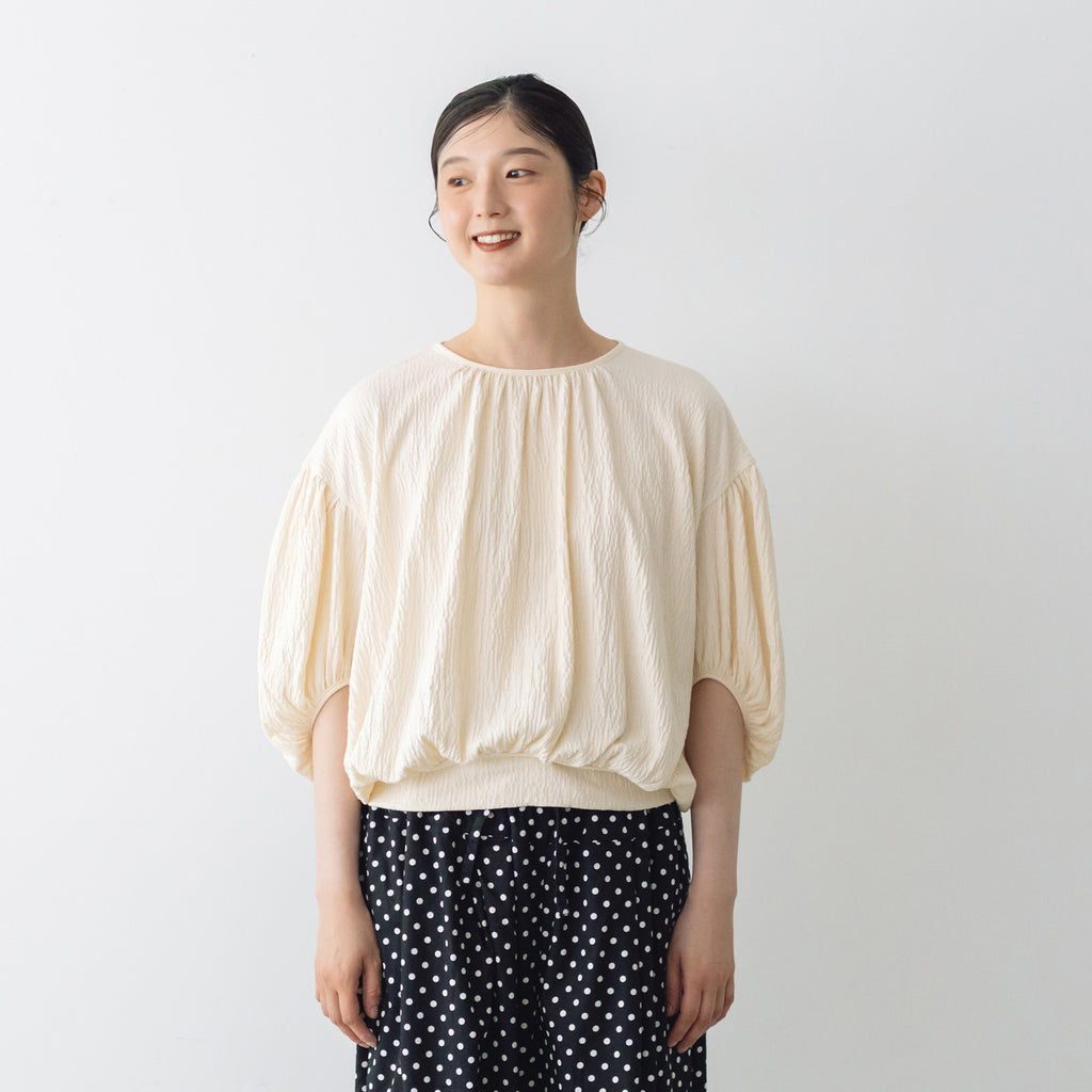 Gauze# オーバルブラウス