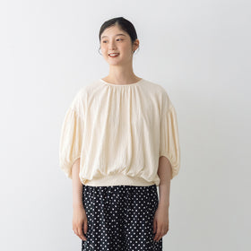 Gauze# オーバルブラウス