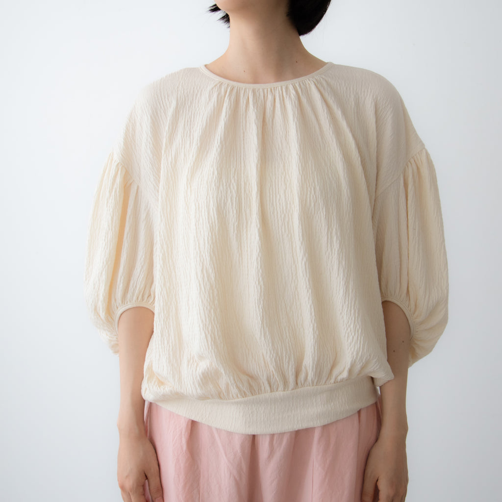 Gauze# オーバルブラウス