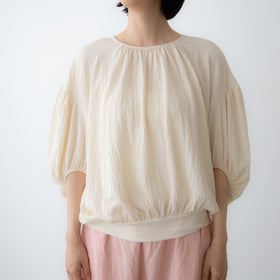 Gauze# オーバルブラウス
