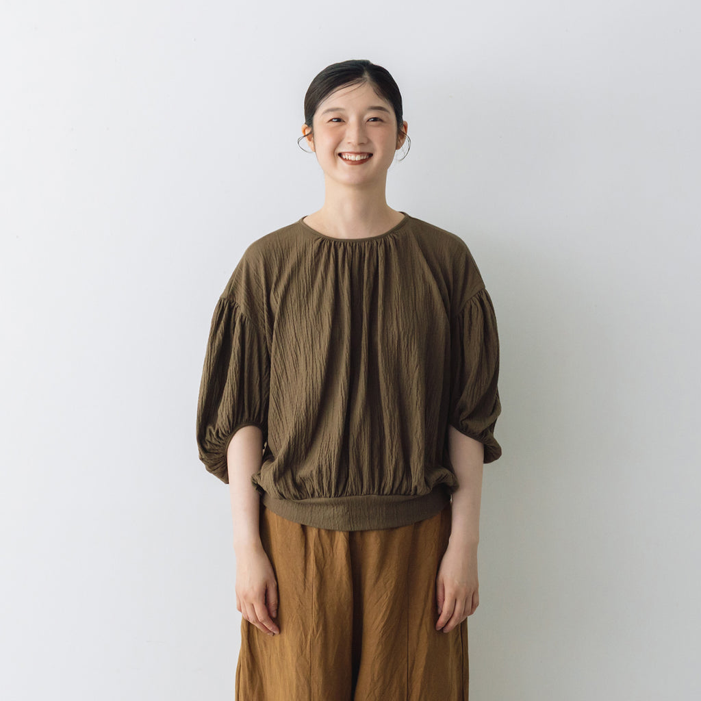 Gauze# オーバルブラウス