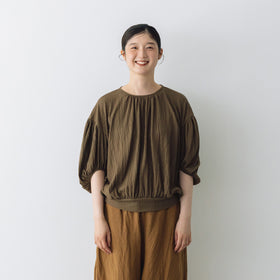 Gauze# オーバルブラウス