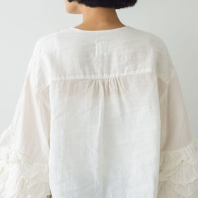 Gauze# レースフリルスリーブブラウス