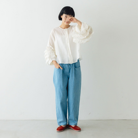 Gauze# レースフリルスリーブブラウス