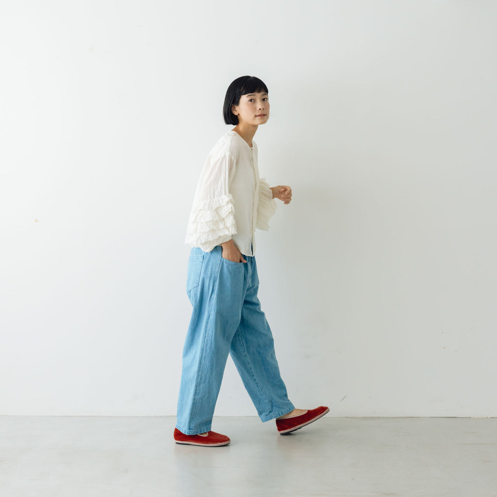 Gauze# レースフリルスリーブブラウス