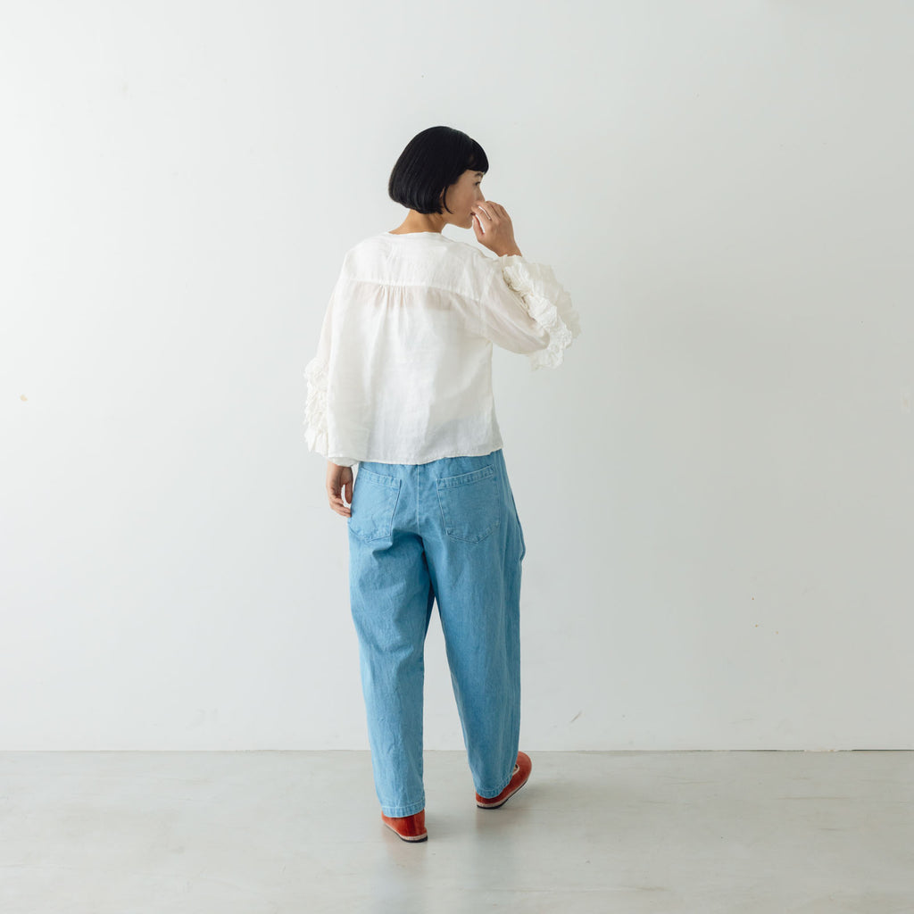 Gauze# レースフリルスリーブブラウス