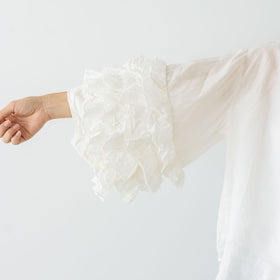 Gauze# レースフリルスリーブブラウス