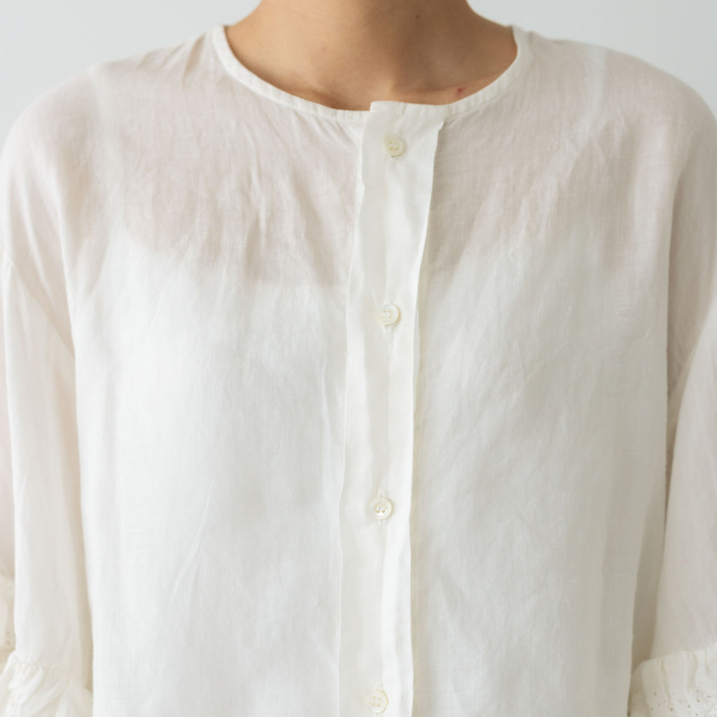 Gauze# レースフリルスリーブブラウス