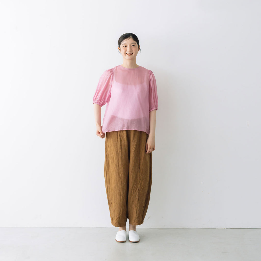 Gauze# ギャザースリーブブラウス
