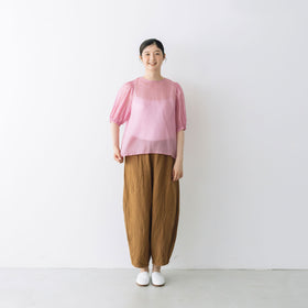 Gauze# ギャザースリーブブラウス