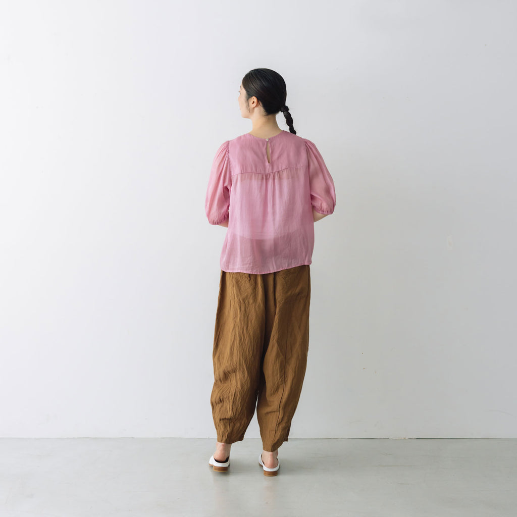 Gauze# ギャザースリーブブラウス