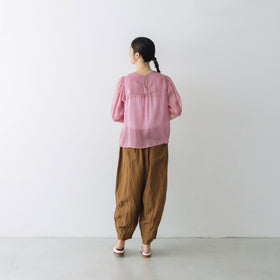 Gauze# ギャザースリーブブラウス