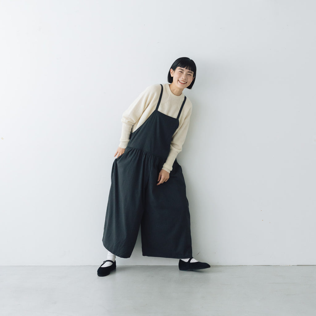 Gauze# トラバイユ サロペット チャコール