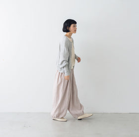 Gauze# ギャザースリーブ ニットカーディガン