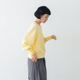 Gauze# ギャザースリーブ ニットカーディガン