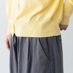 Gauze# ギャザースリーブ ニットカーディガン