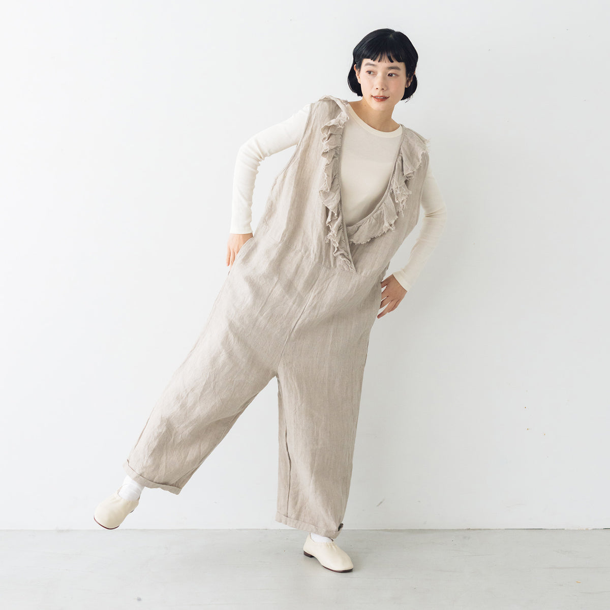 Gauze# アメリ フリルサロペット ｜くらすこと公式オンラインストア
