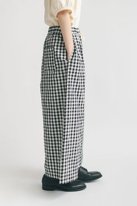 Gauze# ギンガム シン ルーミーパンツ