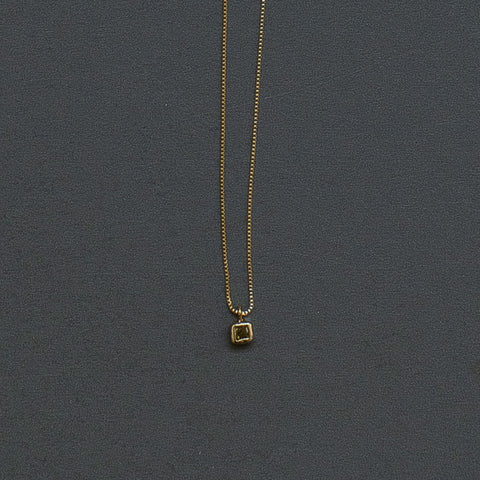 accessories mau スクエアダイヤモンドネックレス