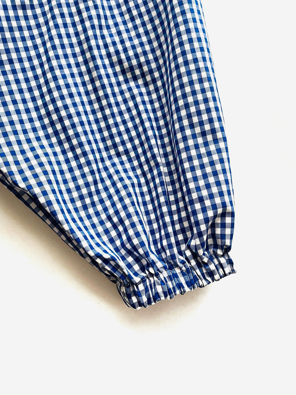 pot and tea チェック柄スモックボリュームワンピース(ロング)