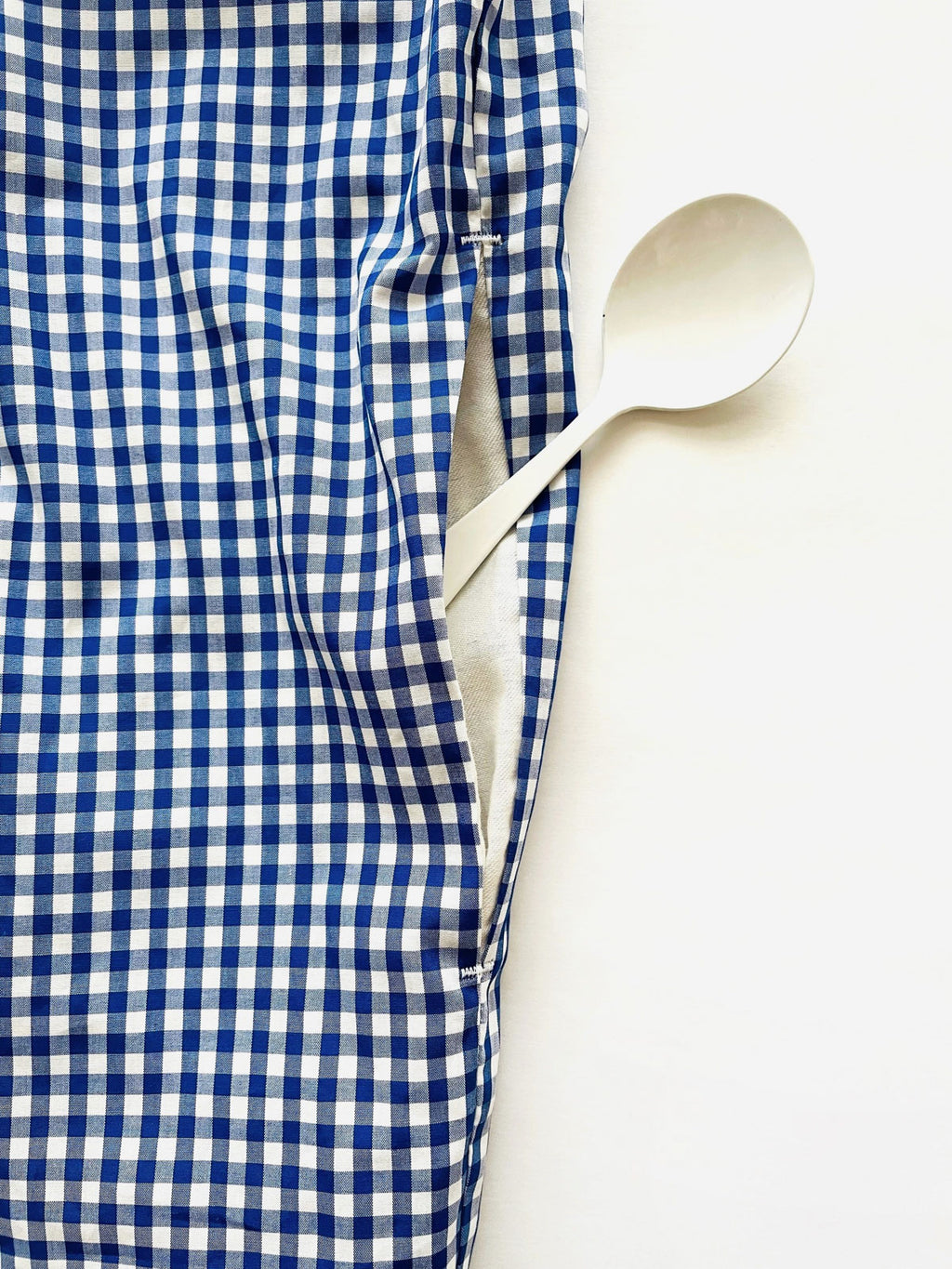 pot and tea チェック柄スモックボリュームワンピース(ロング)