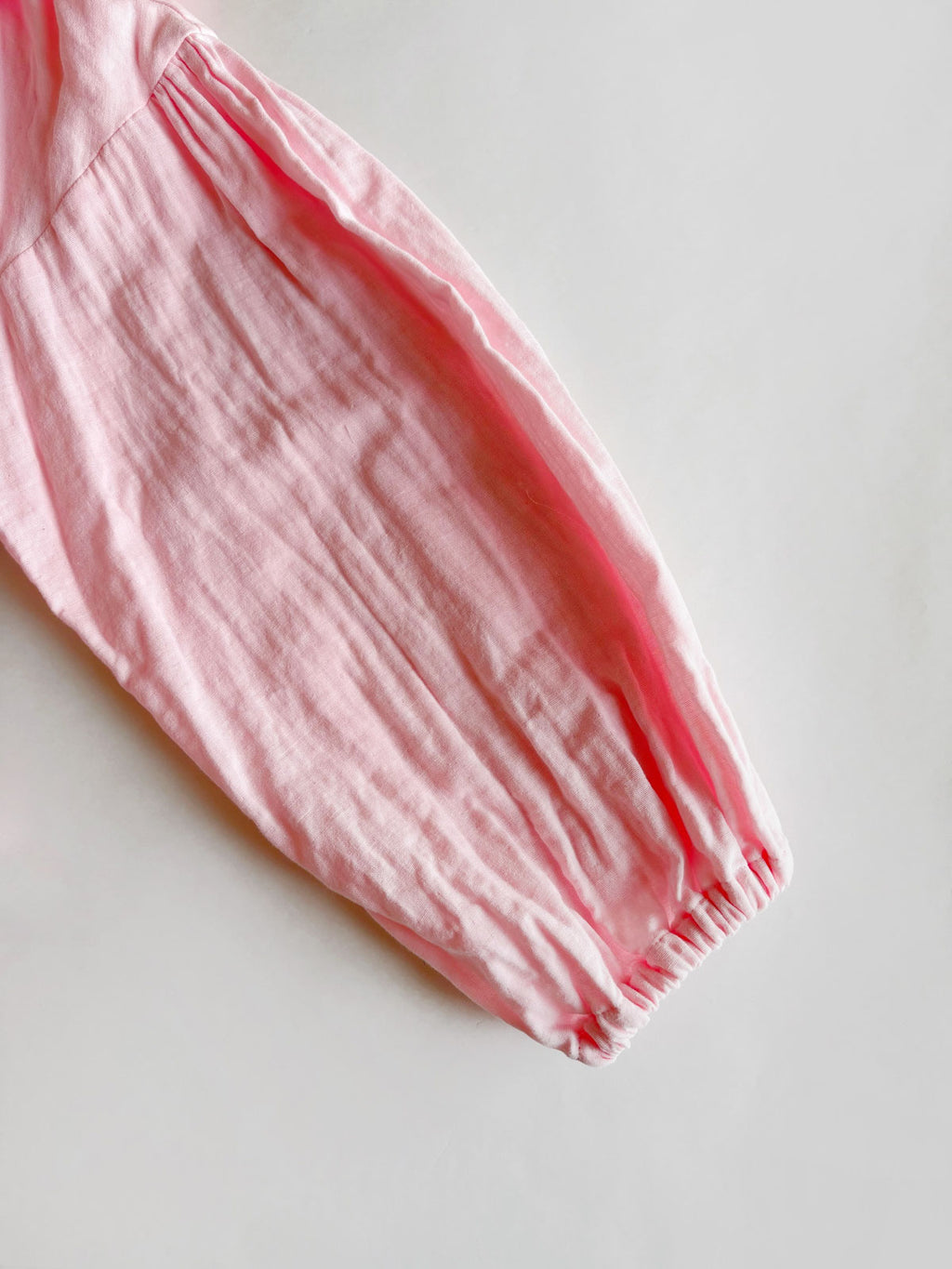 pot and tea ガーゼのゴムそで口 ブラウス