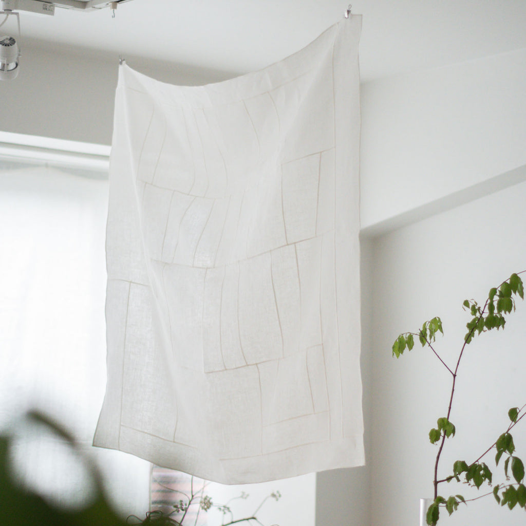 工藤由美 パッチワーククロス no.10(白)