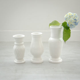 安部太一 白釉花器 B