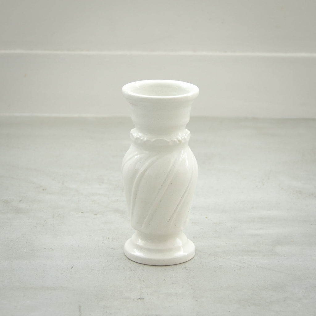 安部太一 白釉花器 B