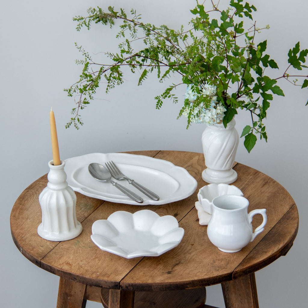 安部太一 白釉花器 B