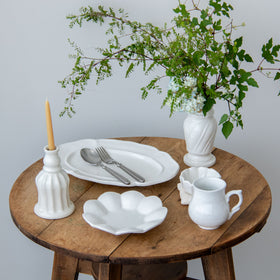 安部太一 白釉花器 B