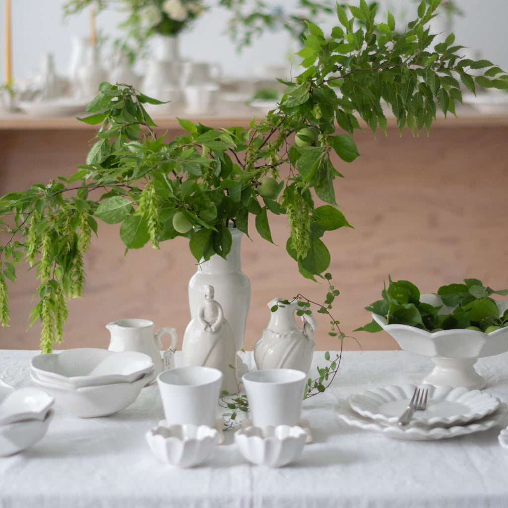 安部太一 白釉花器 B