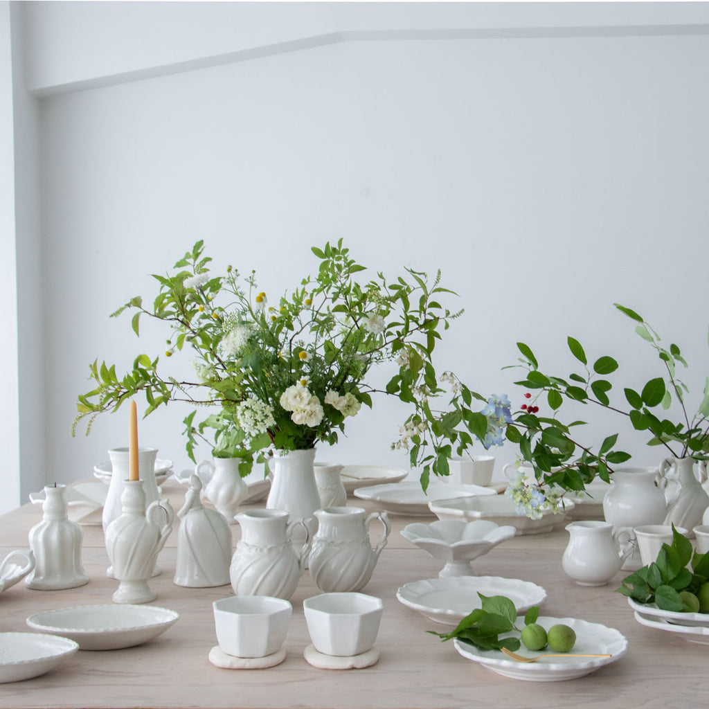 安部太一 白釉花器 B