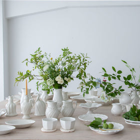 安部太一 白釉花器 B