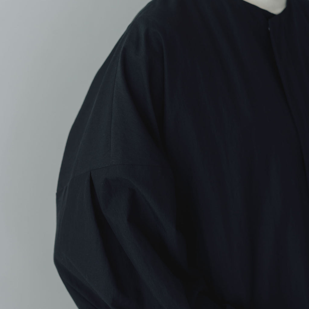 Honnete タックスリーブ オーバーフィットコート ブラック