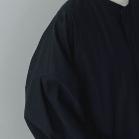 Honnete タックスリーブ オーバーフィットコート ブラック