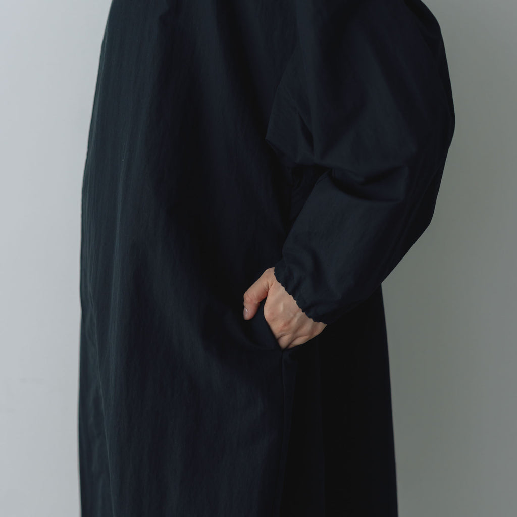 Honnete タックスリーブ オーバーフィットコート ブラック