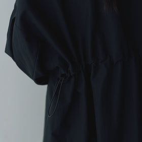 Honnete タックスリーブ オーバーフィットコート ブラック