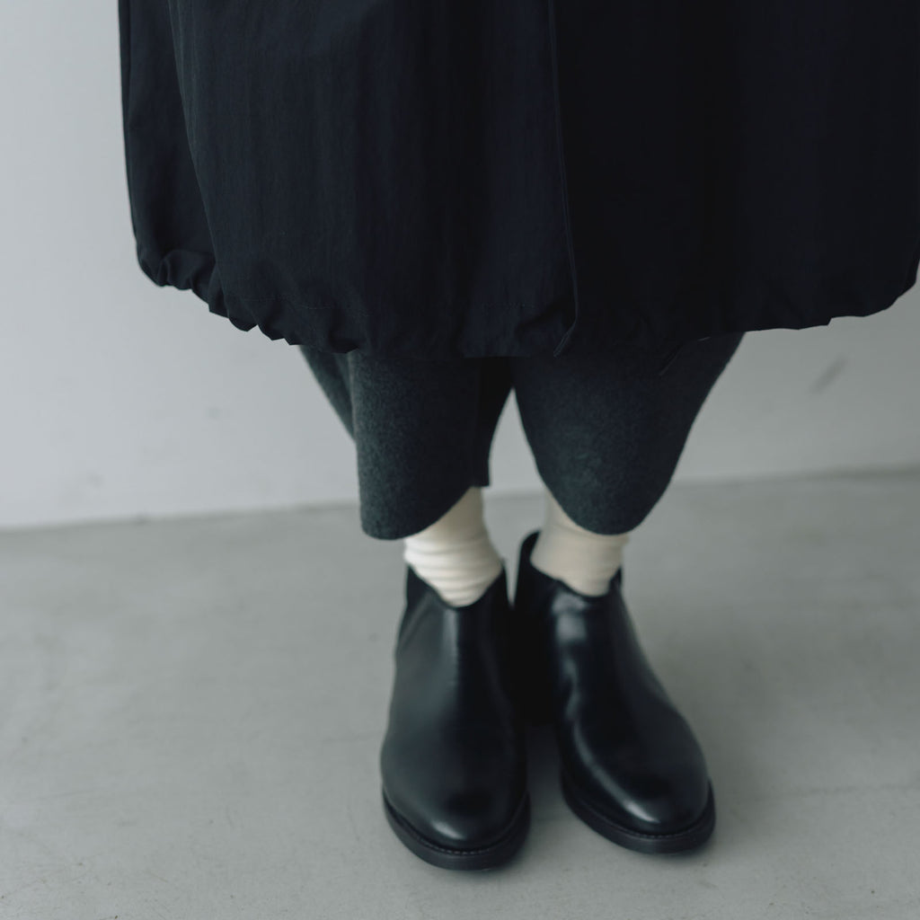 Honnete タックスリーブ オーバーフィットコート ブラック